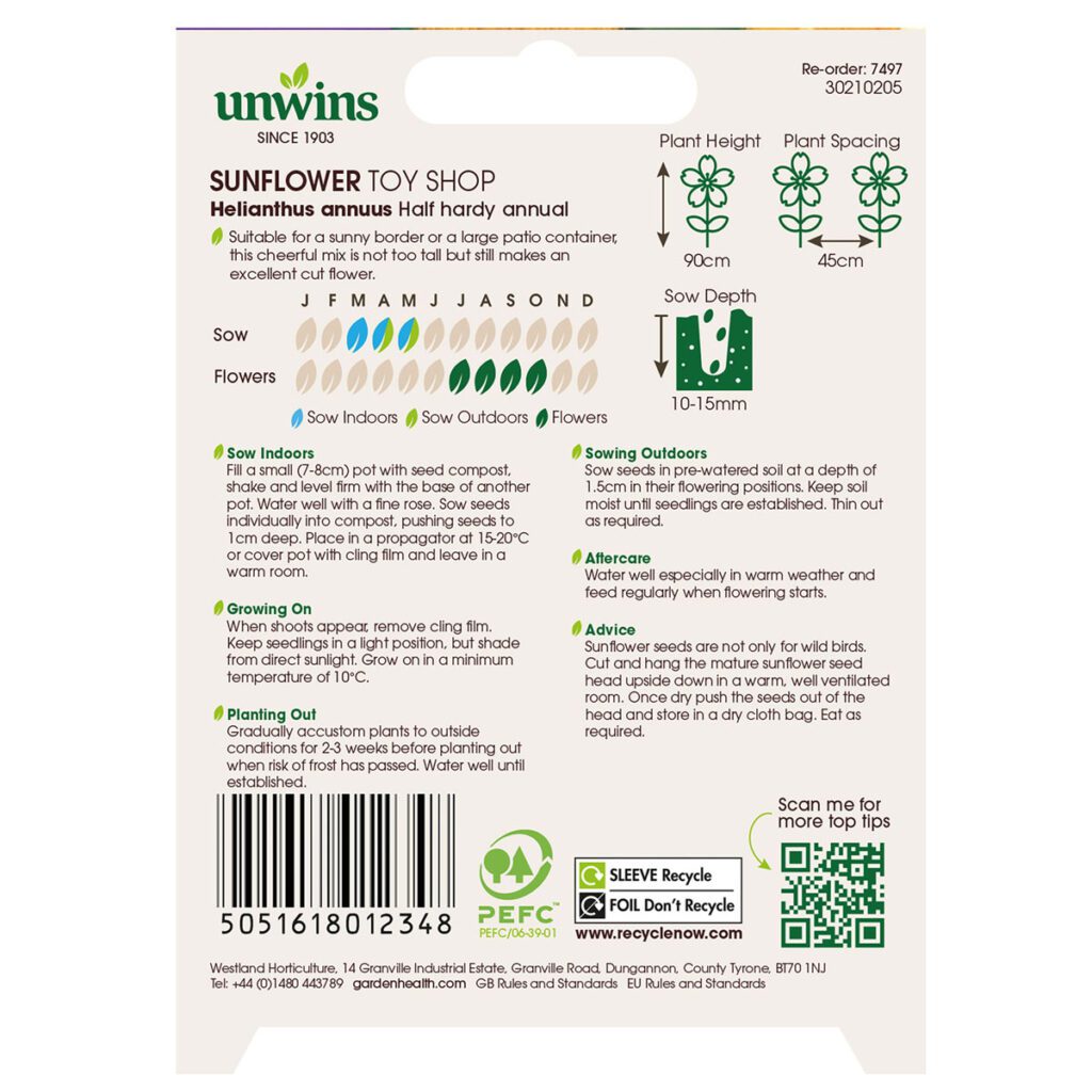 Unwins Sunflower Toyshop Seeds 5051618012348 2